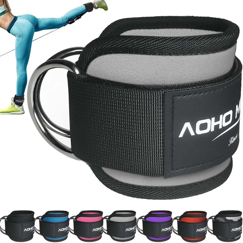 AOHO MOOON Ankle Strap for Cable Machine Attachments, Gym Accessories for Women and Men, Neoprene Ankle Cuffs for glute Kickback, Leg Workouts ande Booty Hip Abductors Exercise - Image 1
